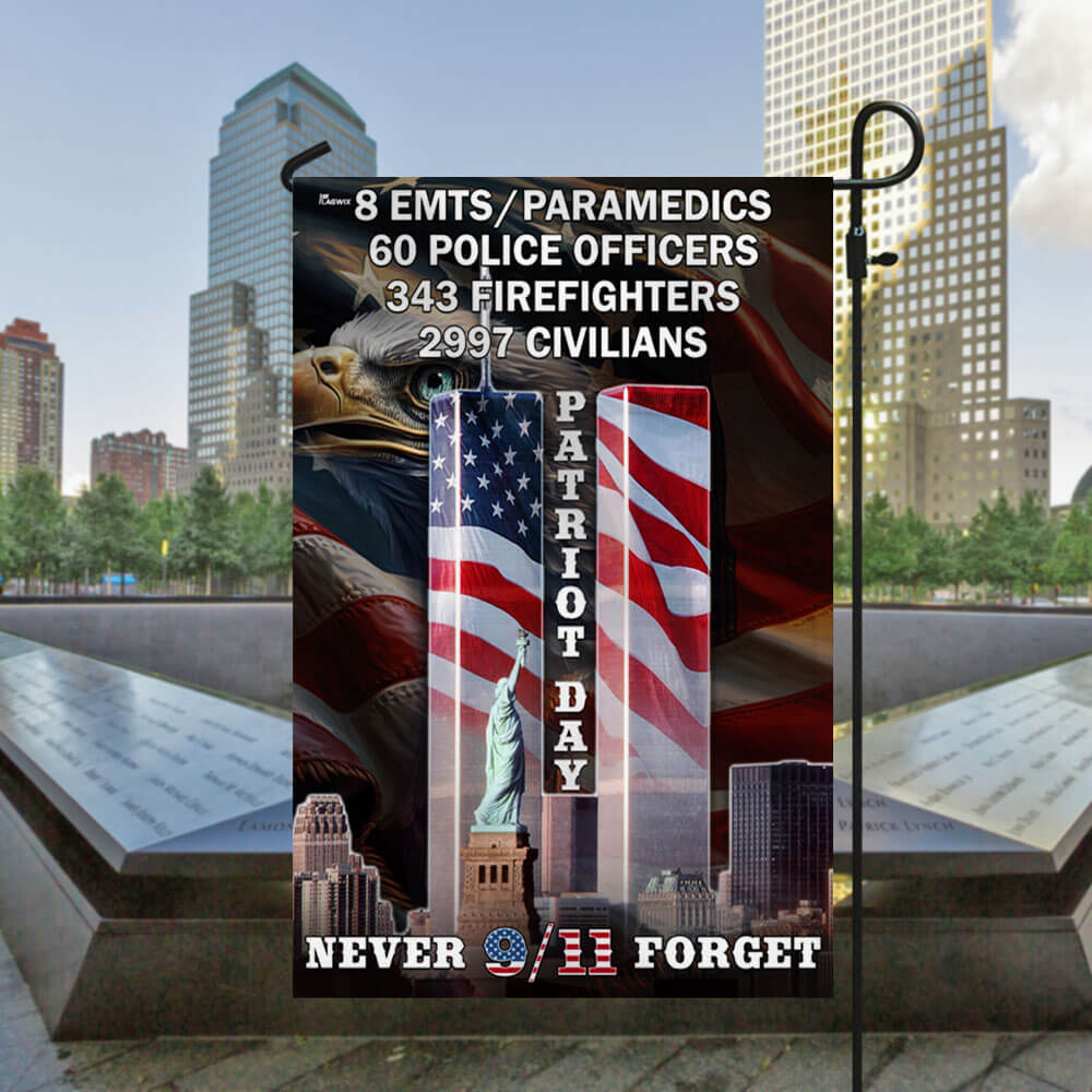 Never Forget Patriot Day Eagle American Flag