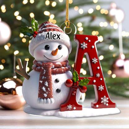 Snowman Merry Christmas - Personalized 1-Layer Acrylic Ornament