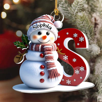 Snowman Merry Christmas - Personalized 1-Layer Acrylic Ornament