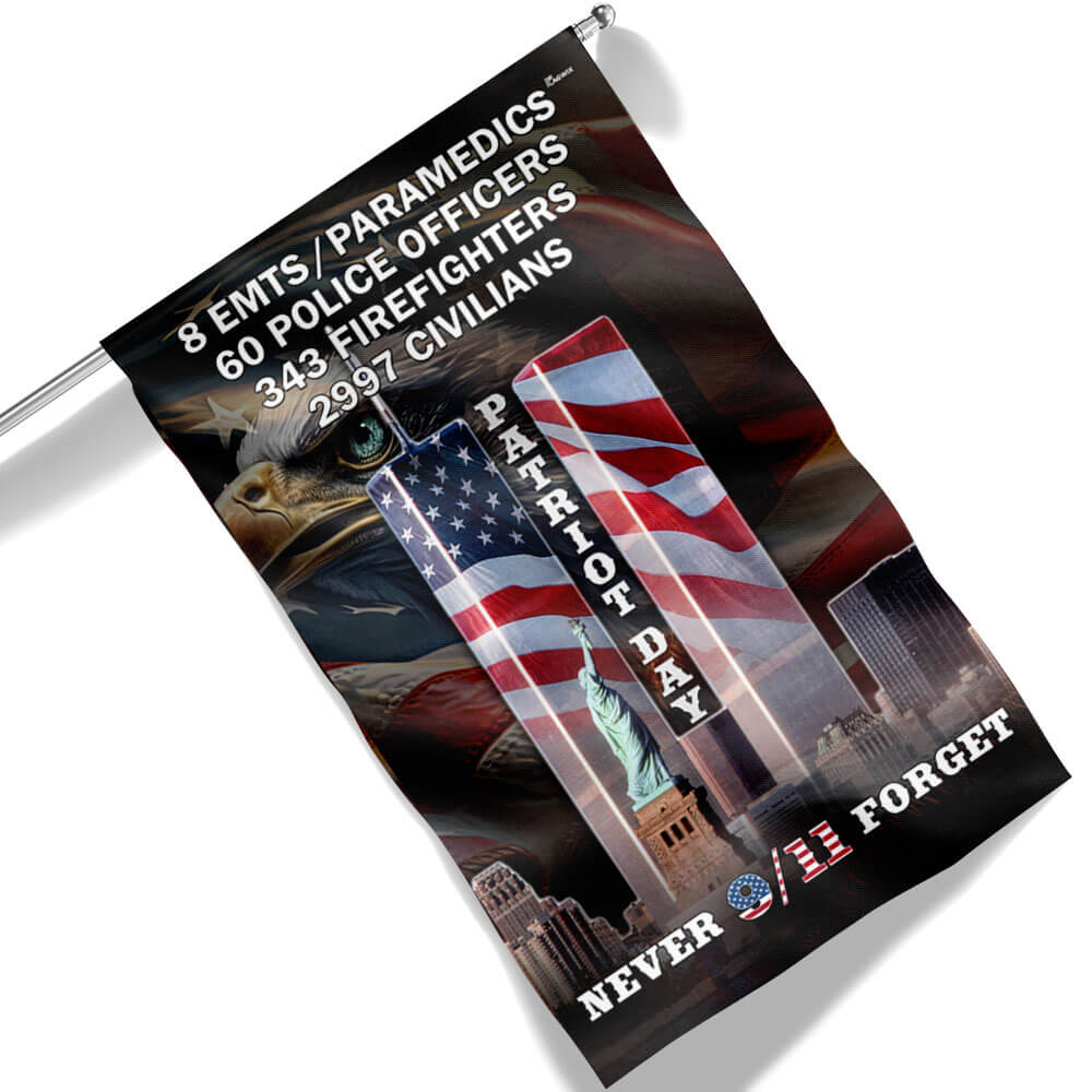 Never Forget Patriot Day Eagle American Flag