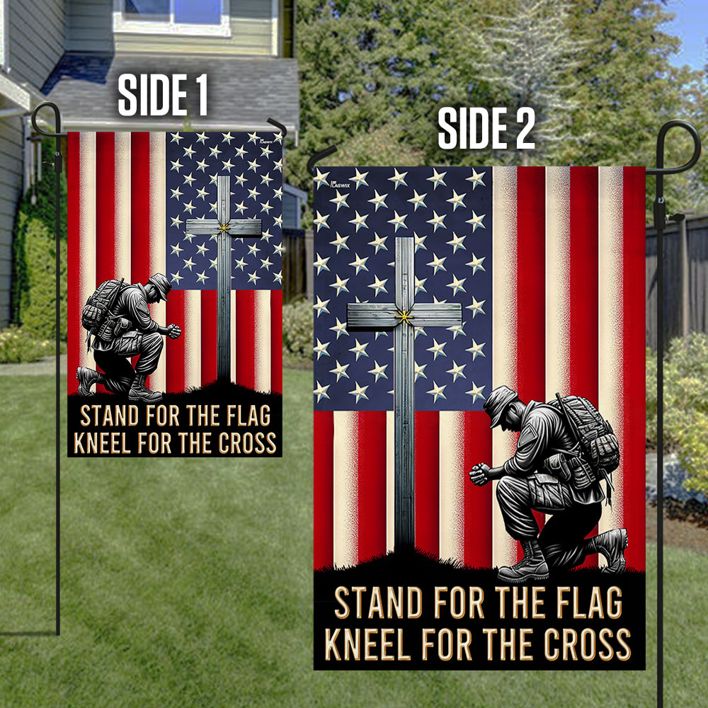 American Flag with Cross Veterans Day Christ Flag