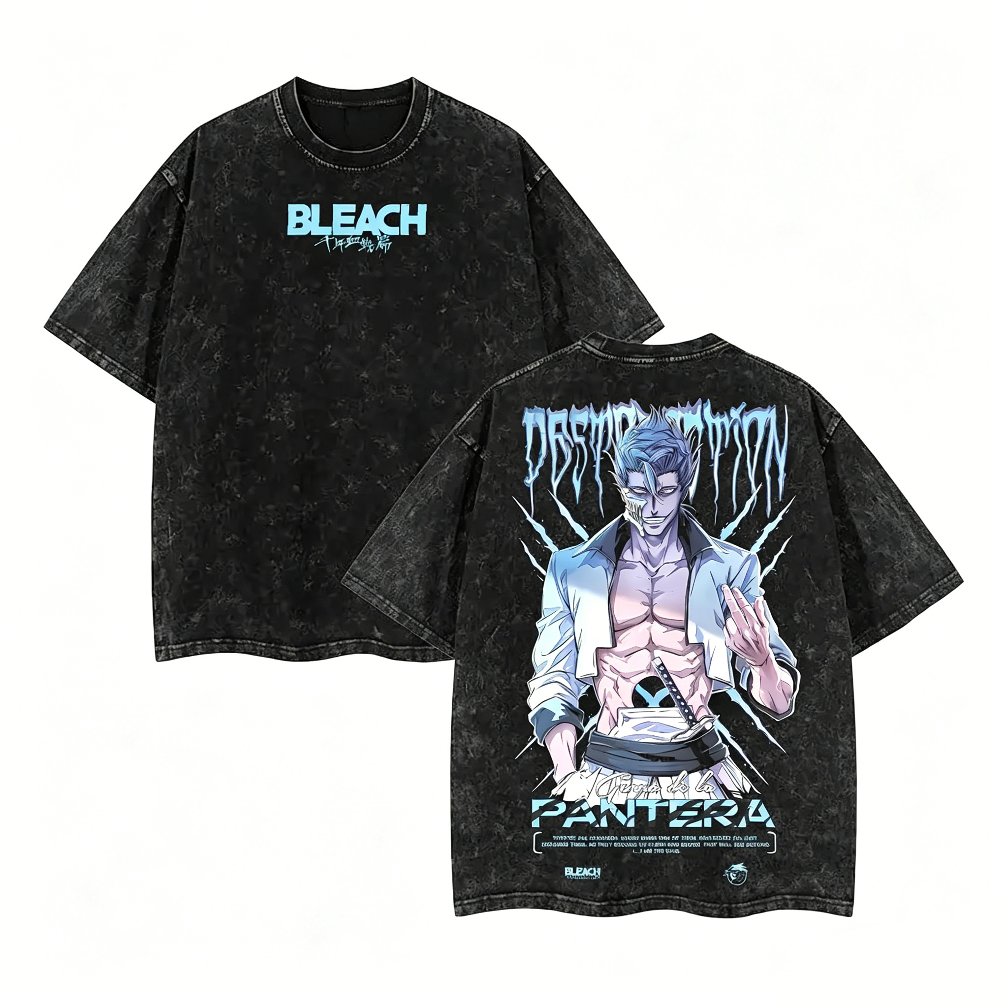 Bleach Printed Unisex Washed T-Shirt