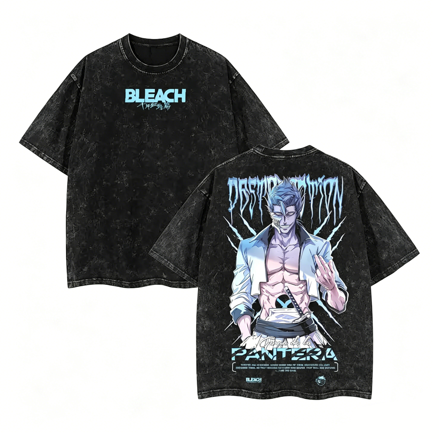 Bleach Printed Unisex Washed T-Shirt
