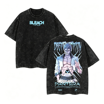 Bleach Printed Unisex Washed T-Shirt