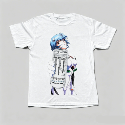 Rei Ayanami  Evangelion Vintage Unisex Washed T-Shirt