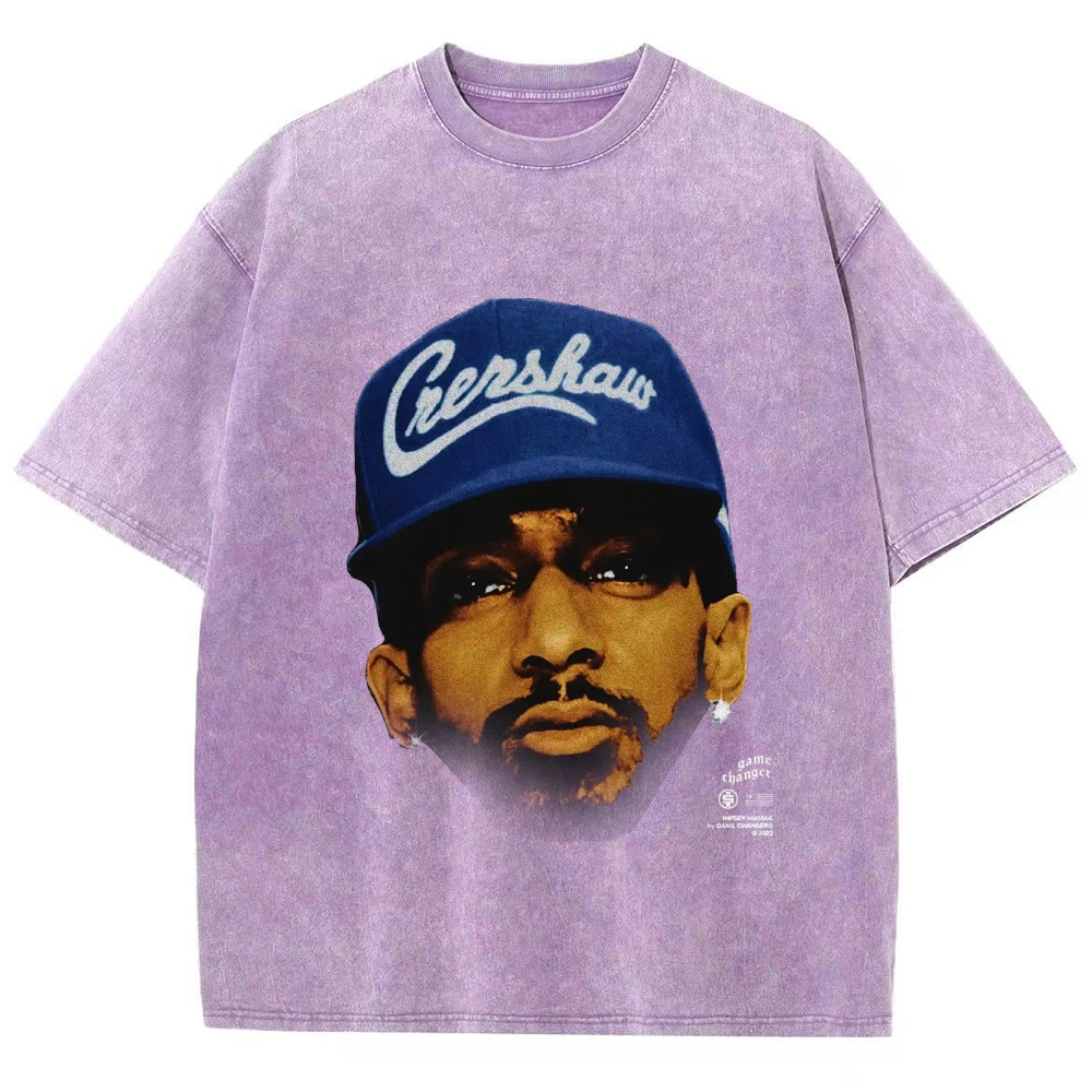 Unisex-Adult Ultra  Washed T-Shirt Graphic BIG_FACE_NIPSEY_TEE