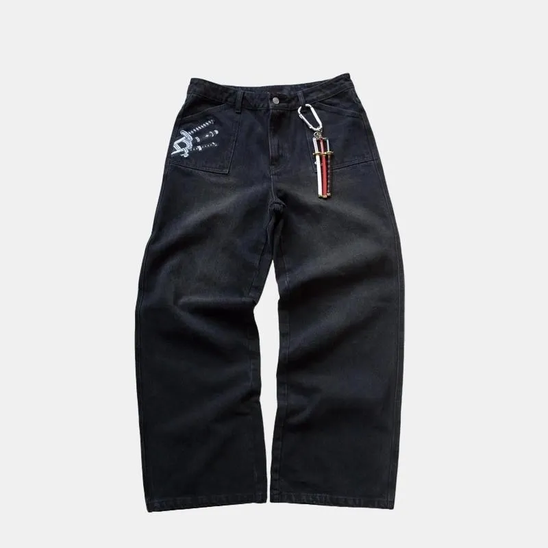 One Piece Zoro Embroidery Jeans