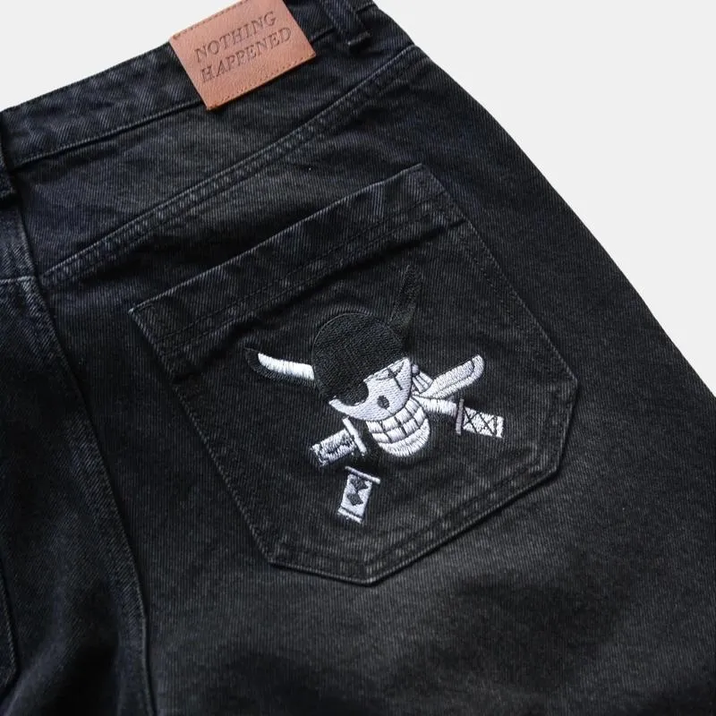 One Piece Zoro Embroidery Jeans