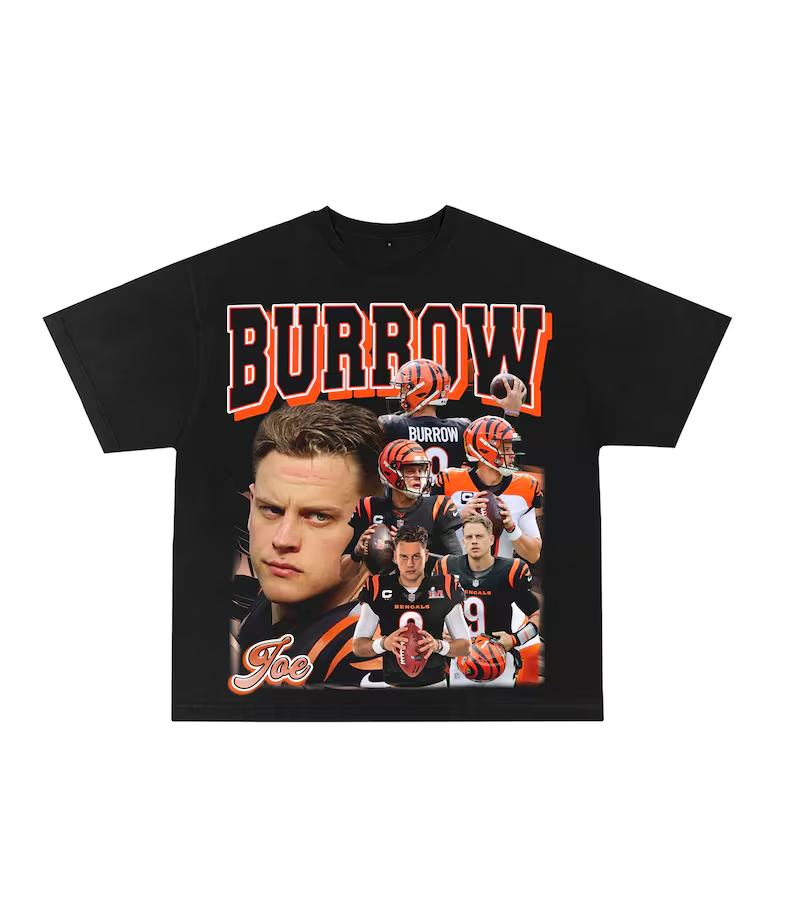 Unisex-Adult Ultra  Washed T-Shirt Graphic JOE BURROW 2 TEE