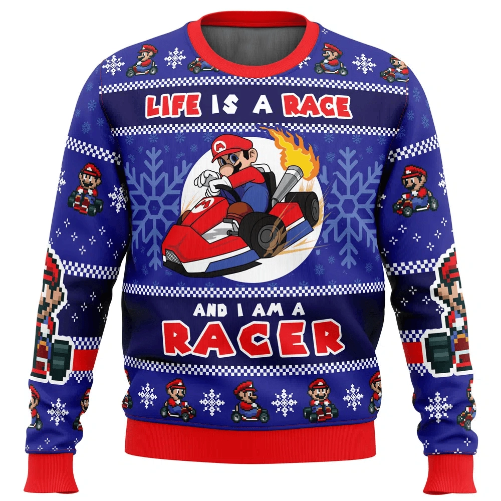 Mario Kart Racer Super Mario Ugly Christmas Sweater