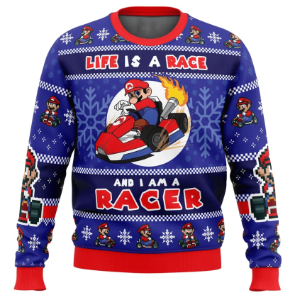 Mario Kart Racer Super Mario Ugly Christmas Sweater