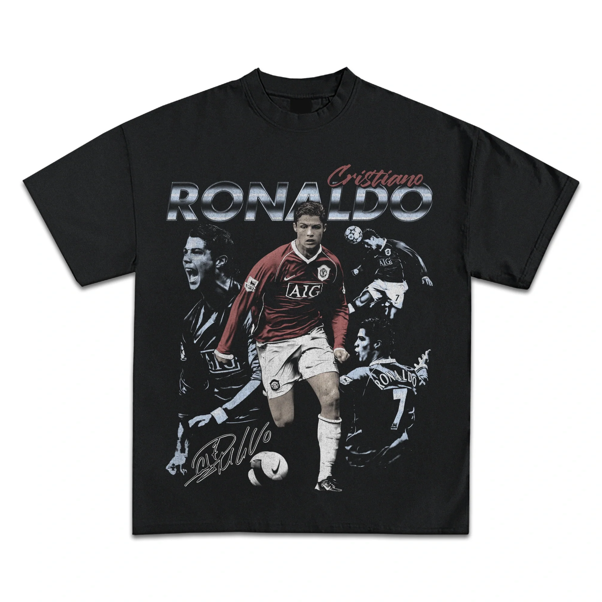 Cristiano Ronaldo Manchester United  Graphic Vintage Tee
