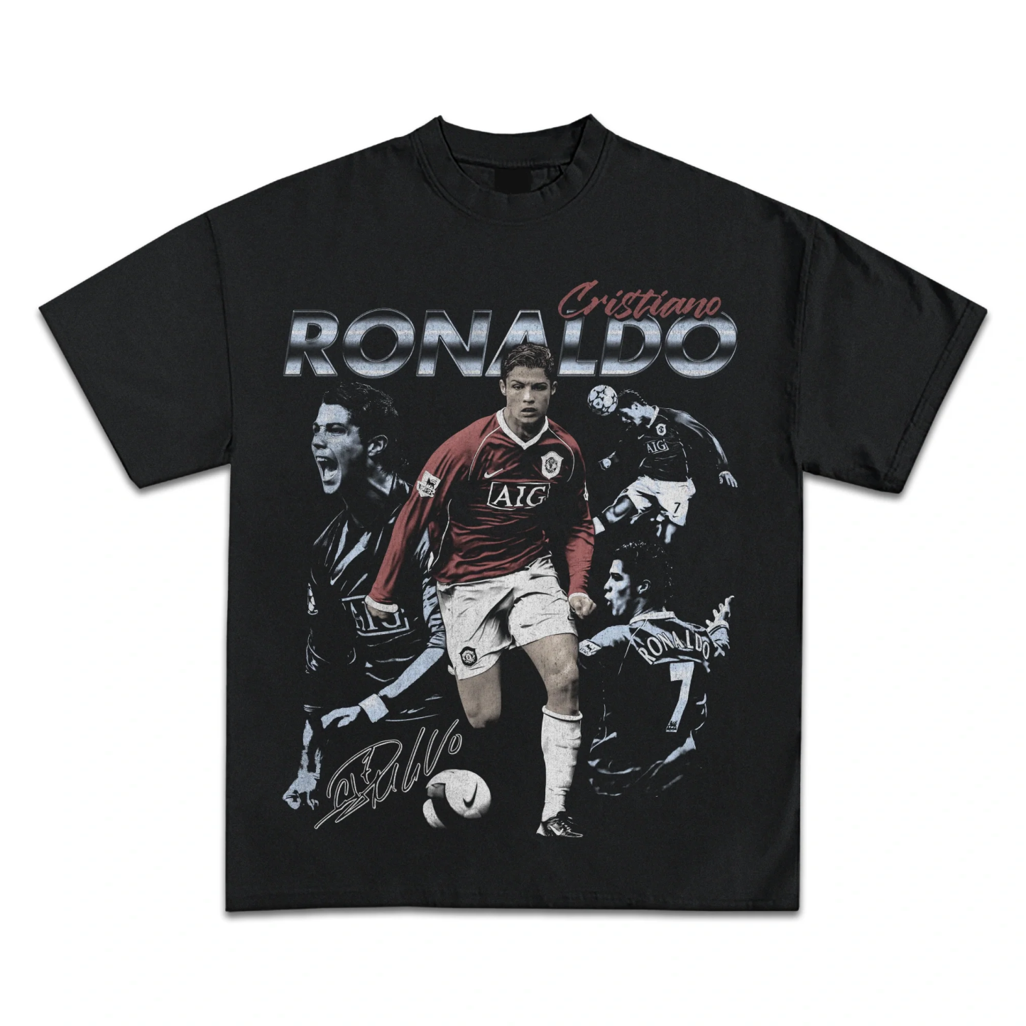 Cristiano Ronaldo Manchester United  Graphic Vintage Tee