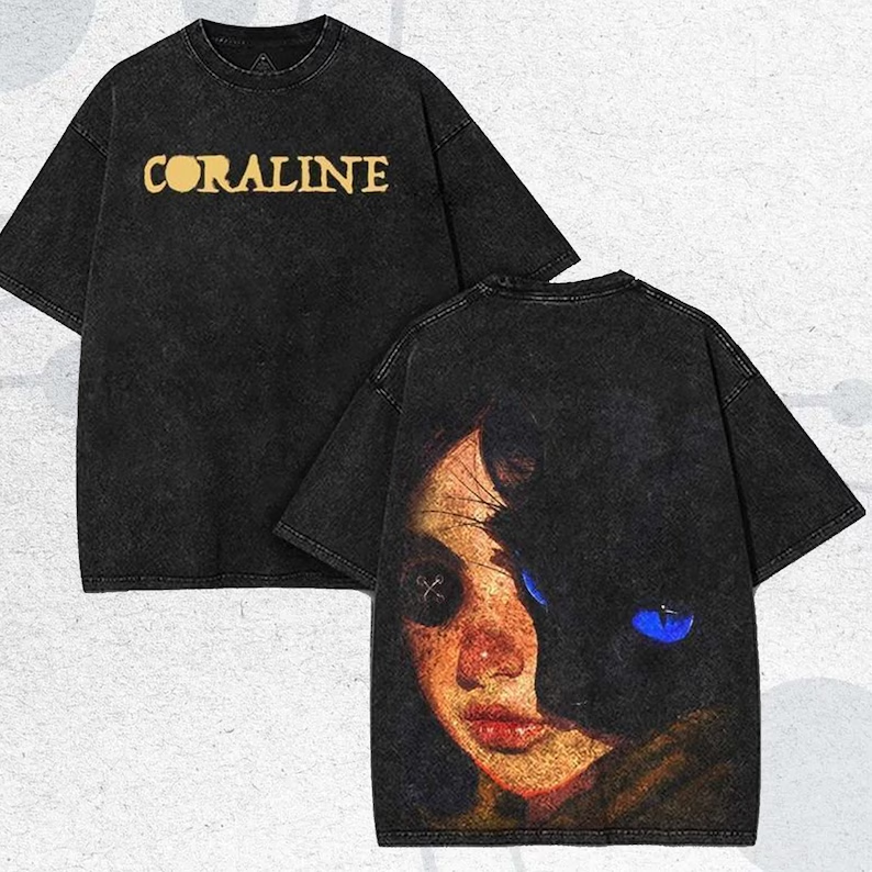 Coraline's Vibes | Casual Washed Tee & Hoodie