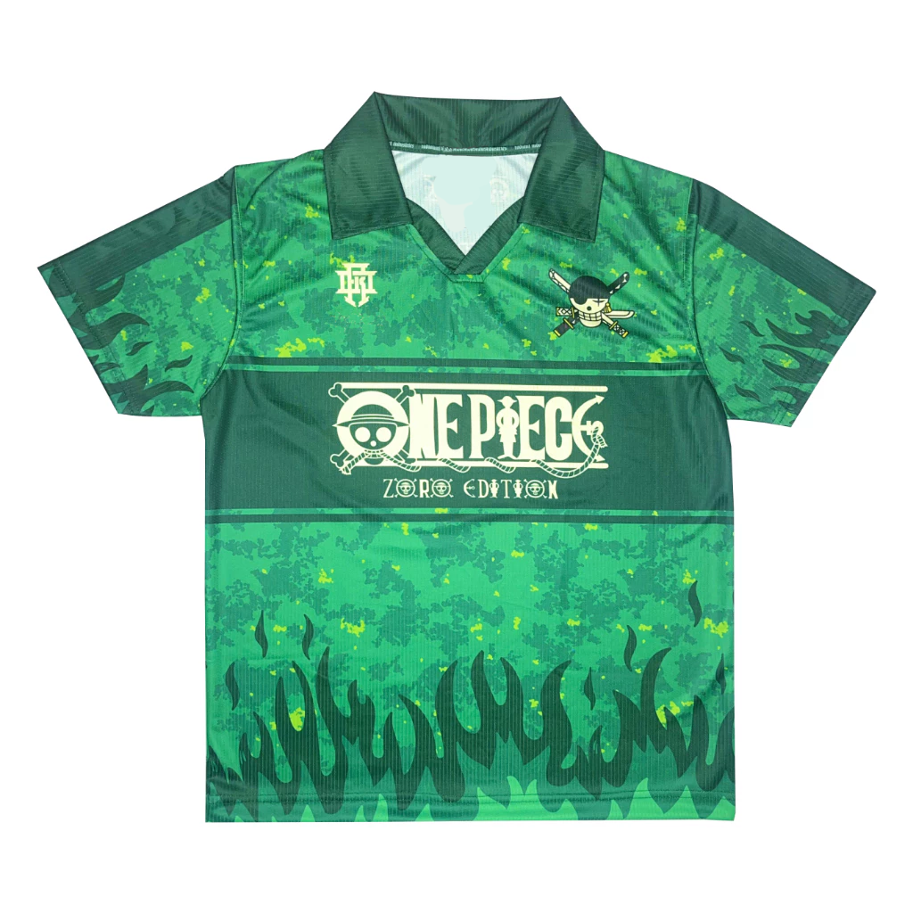 One Piece Zoro Anime Vintage V-Neck  Jersey