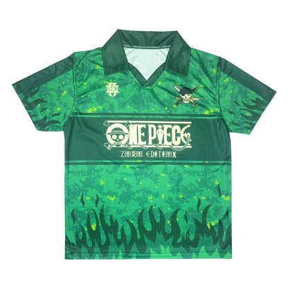 One Piece Zoro Anime Vintage V-Neck  Jersey