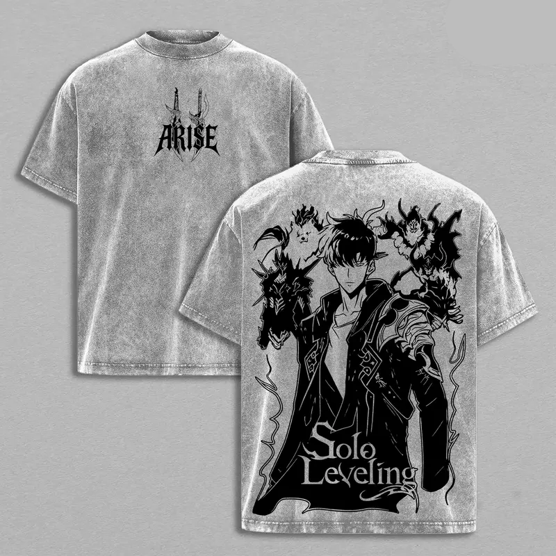 Arise Sung Jin-Woo Vintage Unisex Washed T-Shirt | Solo Leveling