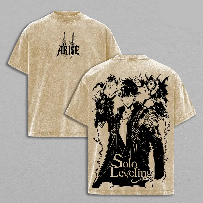 Arise Sung Jin-Woo Vintage Unisex Washed T-Shirt | Solo Leveling