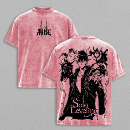 Arise Sung Jin-Woo Vintage Unisex Washed T-Shirt | Solo Leveling
