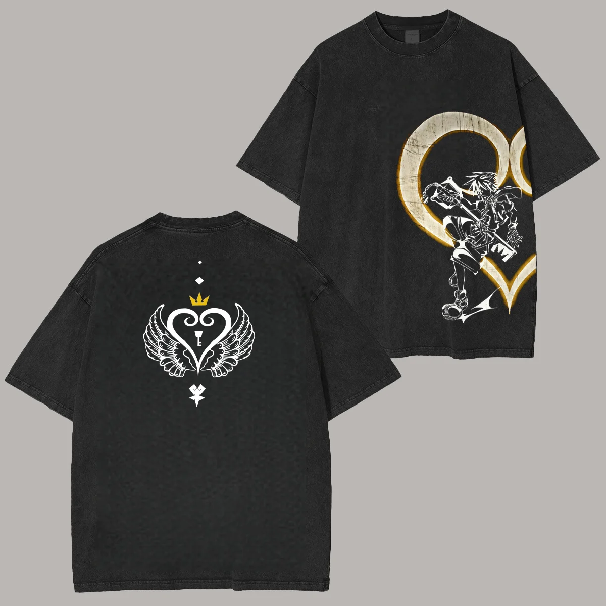 Kingdom Hearts Sora Printed Unisex Washed T-Shirt