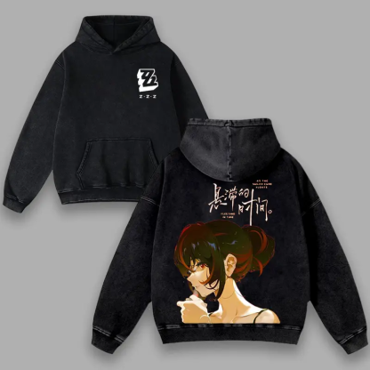 ZHU YUAN  Zenless Zone Zero Printed Unisex Washed T-Shirt