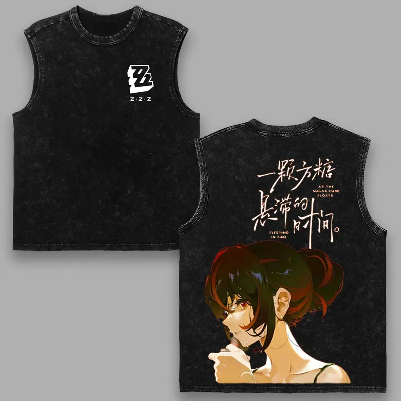 ZHU YUAN  Zenless Zone Zero Printed Unisex Washed T-Shirt