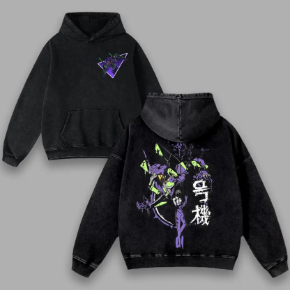 EVA-01 EVANGELION Printed Unisex Washed T-Shirt