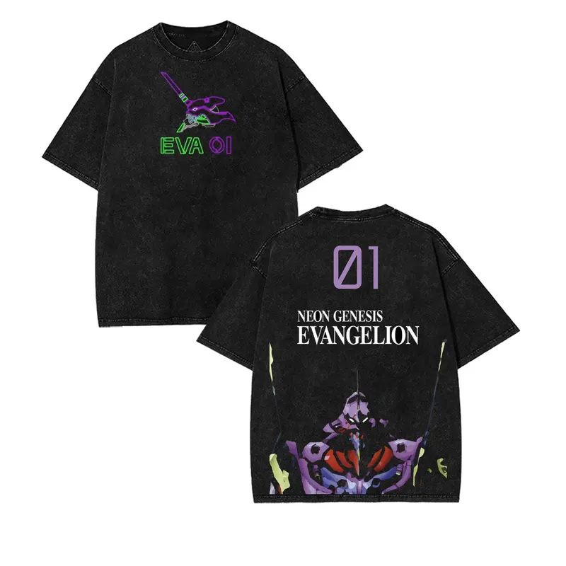 EVA-01 Neon Genesis Evangelion Printed Unisex Washed T-Shirt