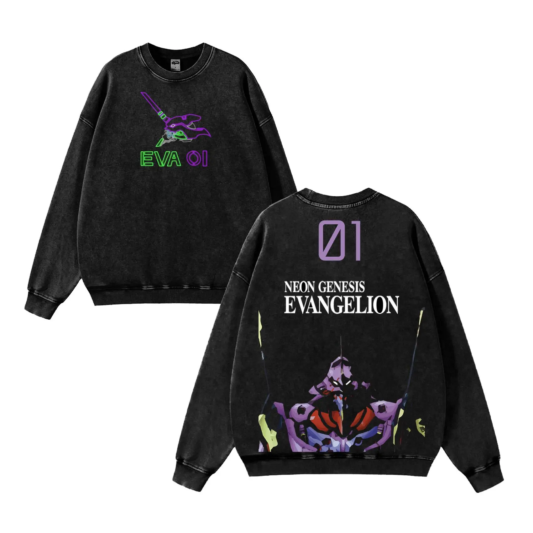EVA-01 Neon Genesis Evangelion Printed Unisex Washed T-Shirt