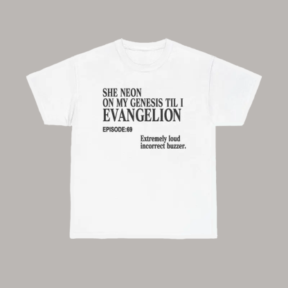 Neon Genesis Evangelion Printed Unisex Washed T-Shirt