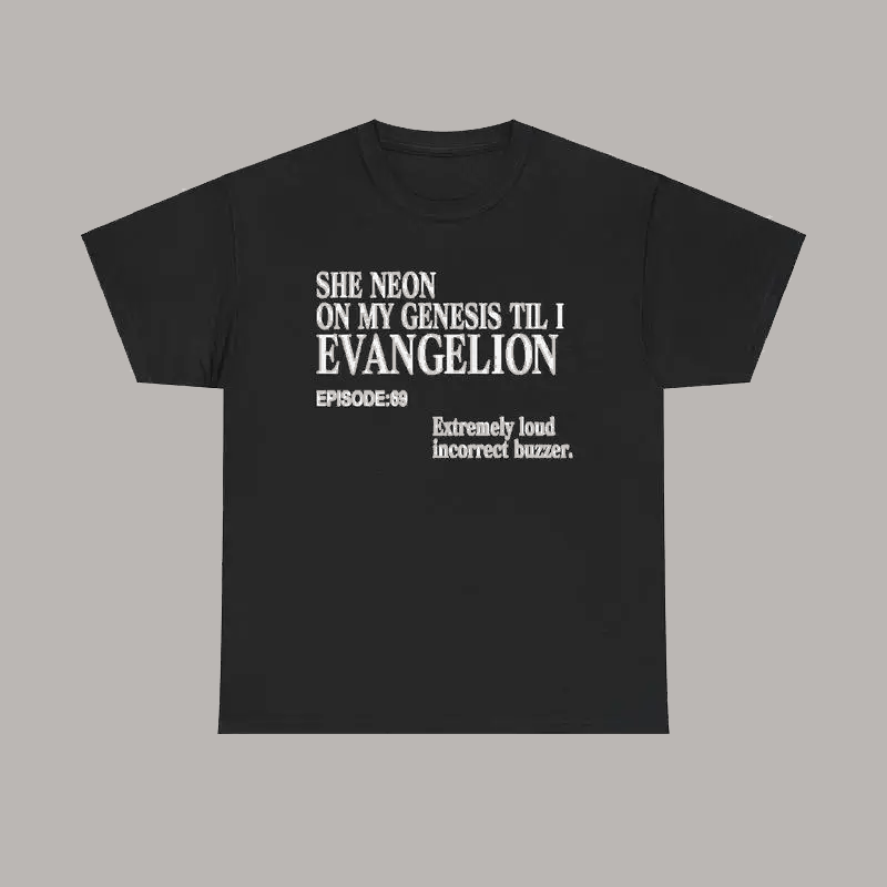 Neon Genesis Evangelion Printed Unisex Washed T-Shirt