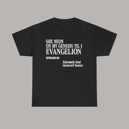 Neon Genesis Evangelion Printed Unisex Washed T-Shirt