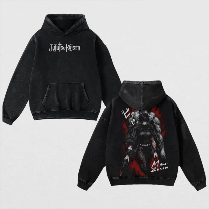 Maki Zenin Printed Unisex Washed T-Shirt | Jujutsu Kaisen 