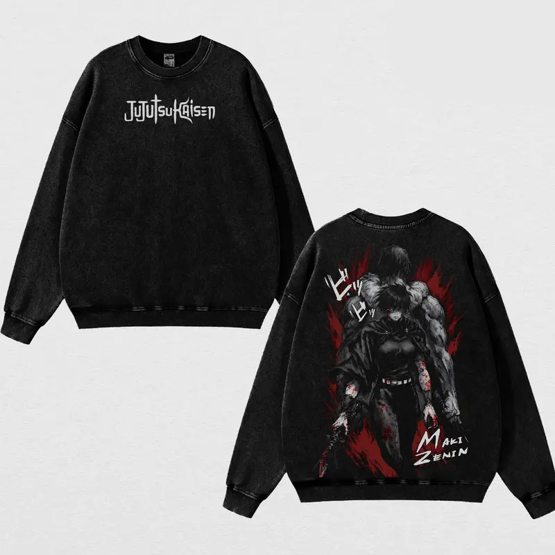 Maki Zenin Printed Unisex Washed T-Shirt | Jujutsu Kaisen 