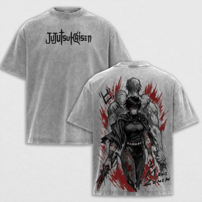 Maki Zenin Printed Unisex Washed T-Shirt | Jujutsu Kaisen 