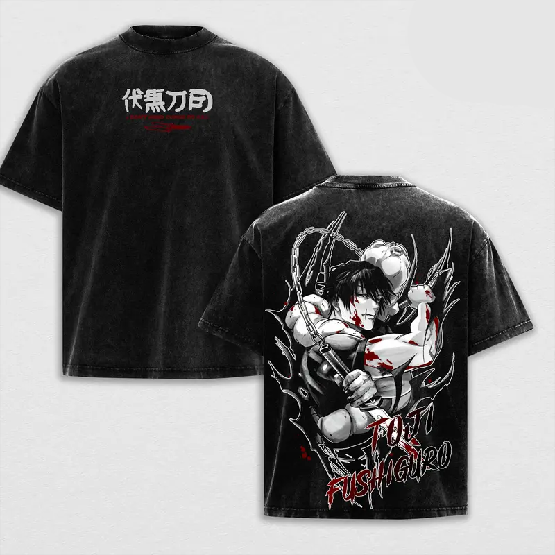Toji Fushiguro Printed Unisex Washed T-Shirt | Jujutsu Kaisen 