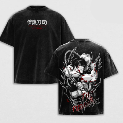 Toji Fushiguro Printed Unisex Washed T-Shirt | Jujutsu Kaisen 