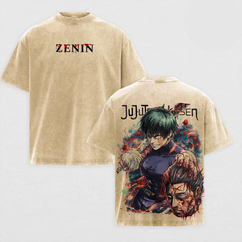 Maki Zenin Printed Unisex Washed T-Shirt | Jujutsu Kaisen 