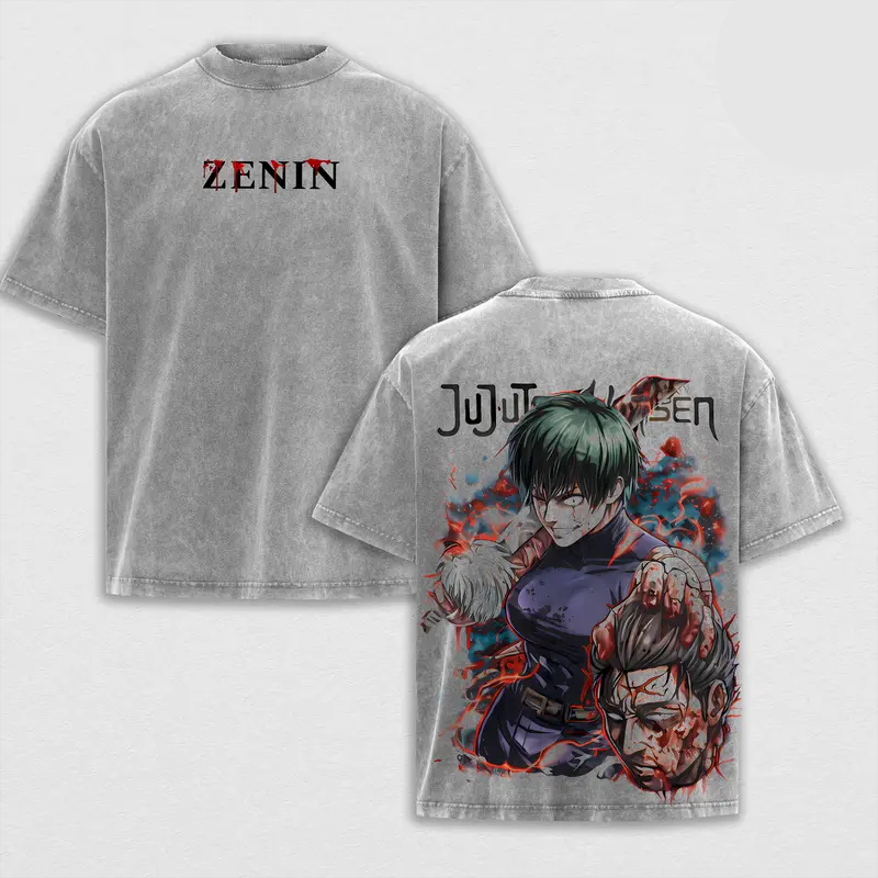 Maki Zenin Printed Unisex Washed T-Shirt | Jujutsu Kaisen 