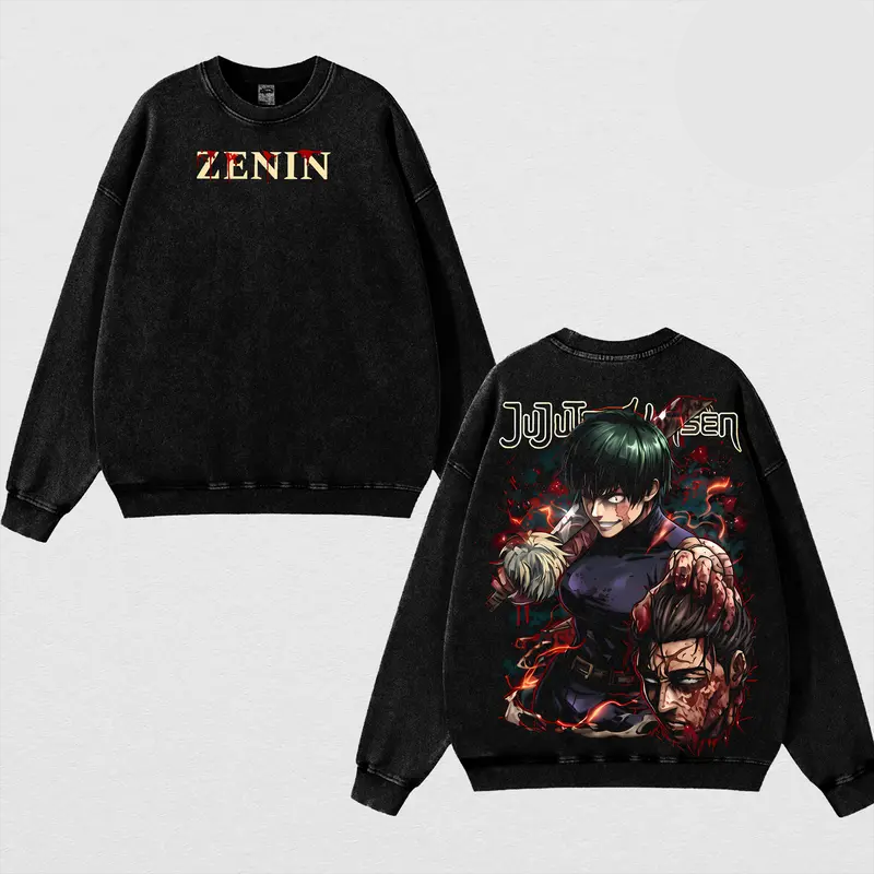 Maki Zenin Printed Unisex Washed T-Shirt | Jujutsu Kaisen 