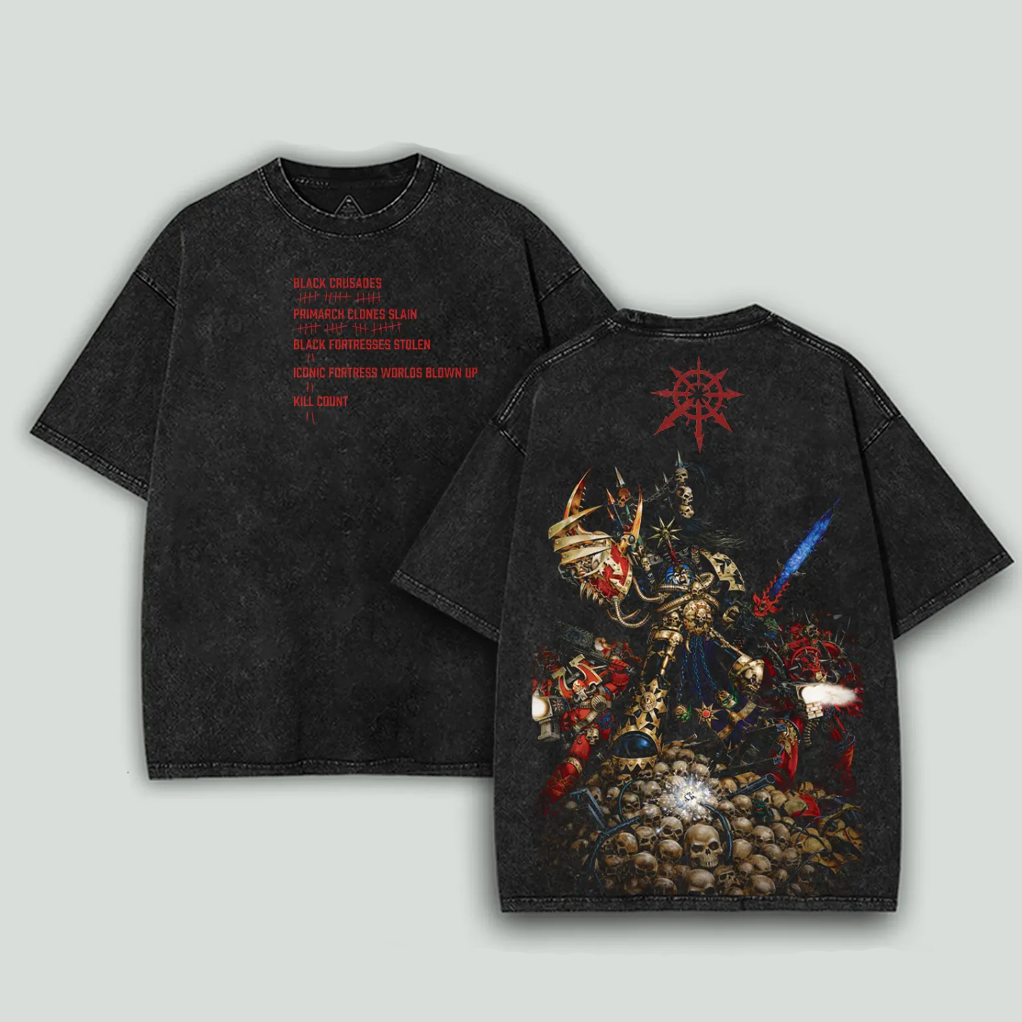 Warhammer 40k Abaddon Printed Unisex Washed T-Shirt