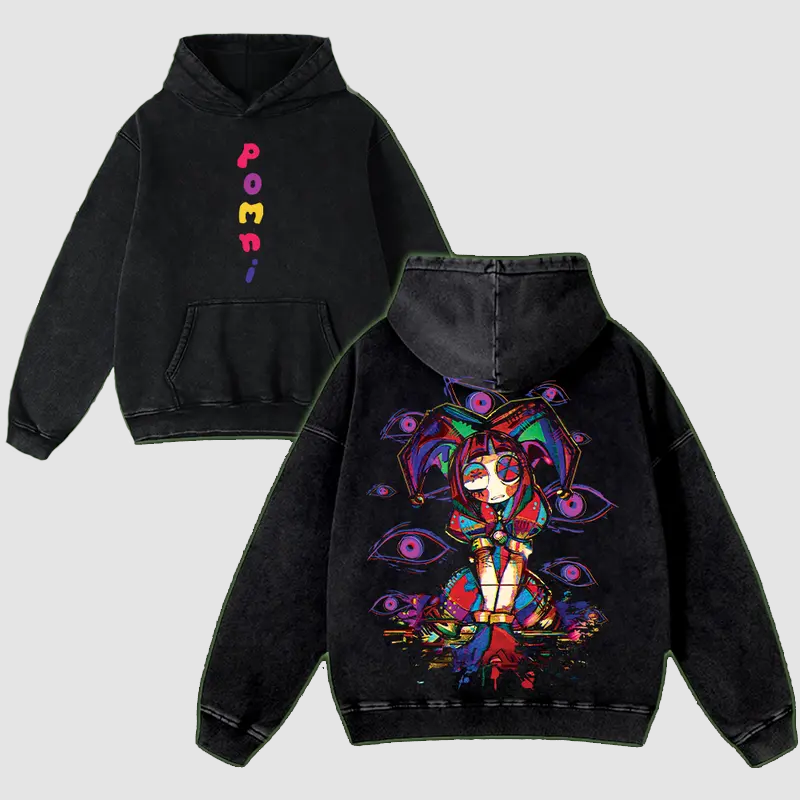 Pomni The Amazing Digital Circus Printed Unisex Washed T-Shirt 