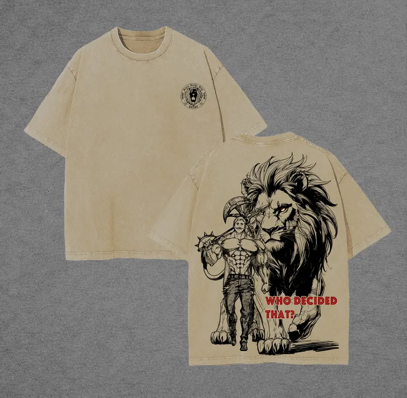 Escanor Seven Deadly Sins Vintage Unisex Washed T-Shirt