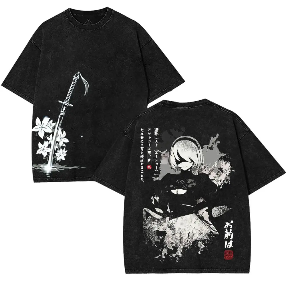 Nier Automata Vintage Unisex Washed T-Shirt