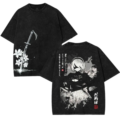 Nier Automata Vintage Unisex Washed T-Shirt
