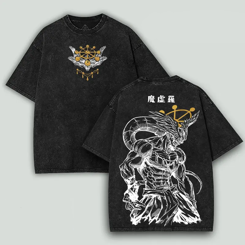 Jujutsu Kaisen Mahoraga Printed Unisex Washed T-Shirt