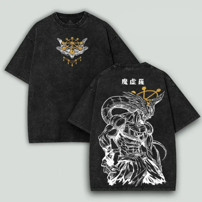 Jujutsu Kaisen Mahoraga Printed Unisex Washed T-Shirt