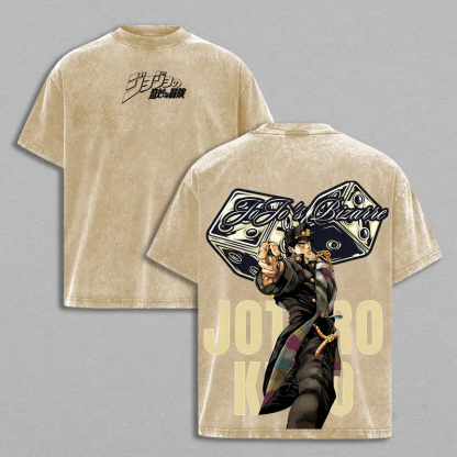 Jotaro Kujo Vintage Unisex Washed T-Shirt | JoJo’s Bizarre Adventure 