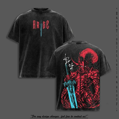 Igris Solo Leveling Vintage Unisex Washed T-Shirt