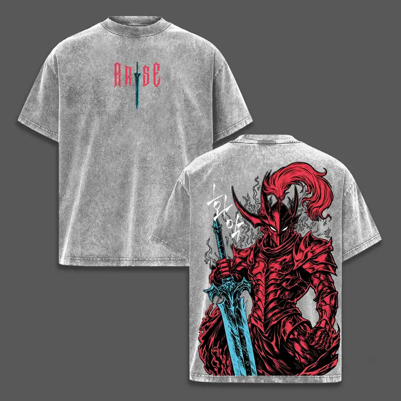 Igris Solo Leveling Vintage Unisex Washed T-Shirt